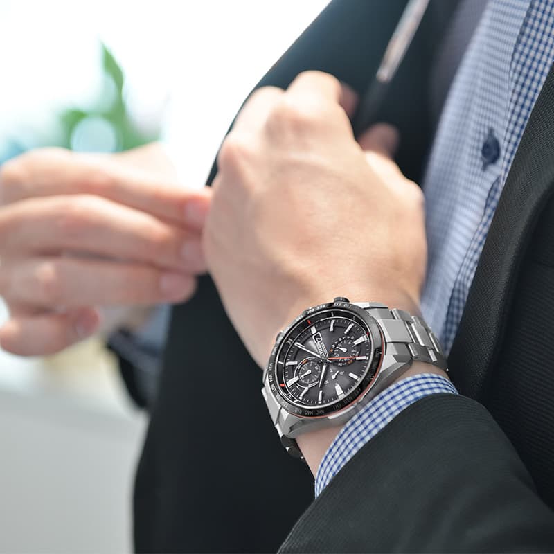 シチズン 腕時計 アテッサ CITIZEN ATTESA メンズ ブラック シルバー