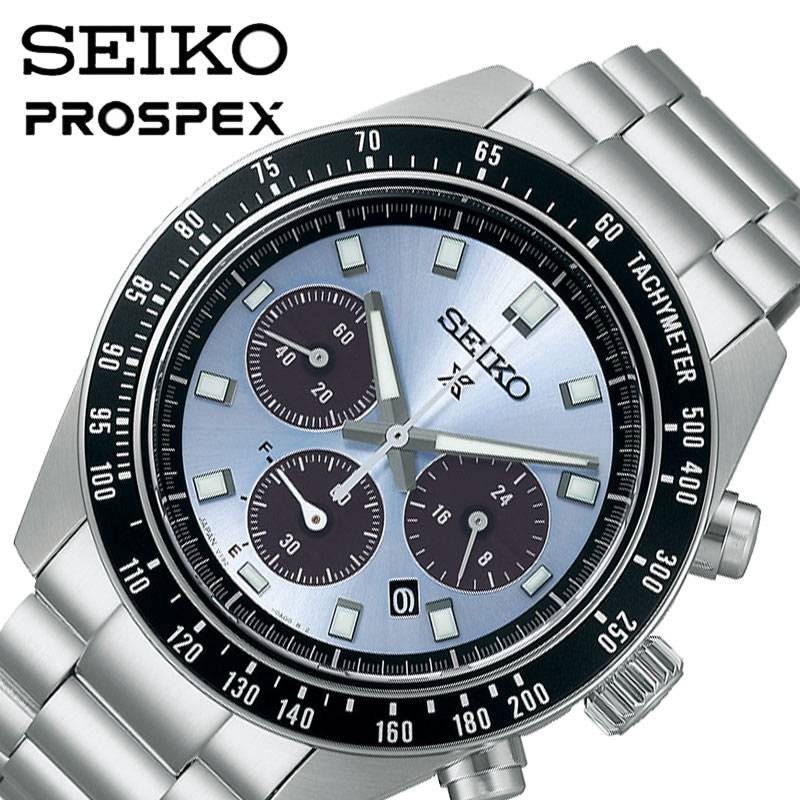 Yahoo! Yahoo!ショッピング(ヤフー ショッピング)セイコー 腕時計 プロスペックス スピードタイマー SPEED TIMER SEIKO PROSPEX メンズ アイスブルー シルバー 時計 ソーラー クォーツ 復刻 リバイバル
