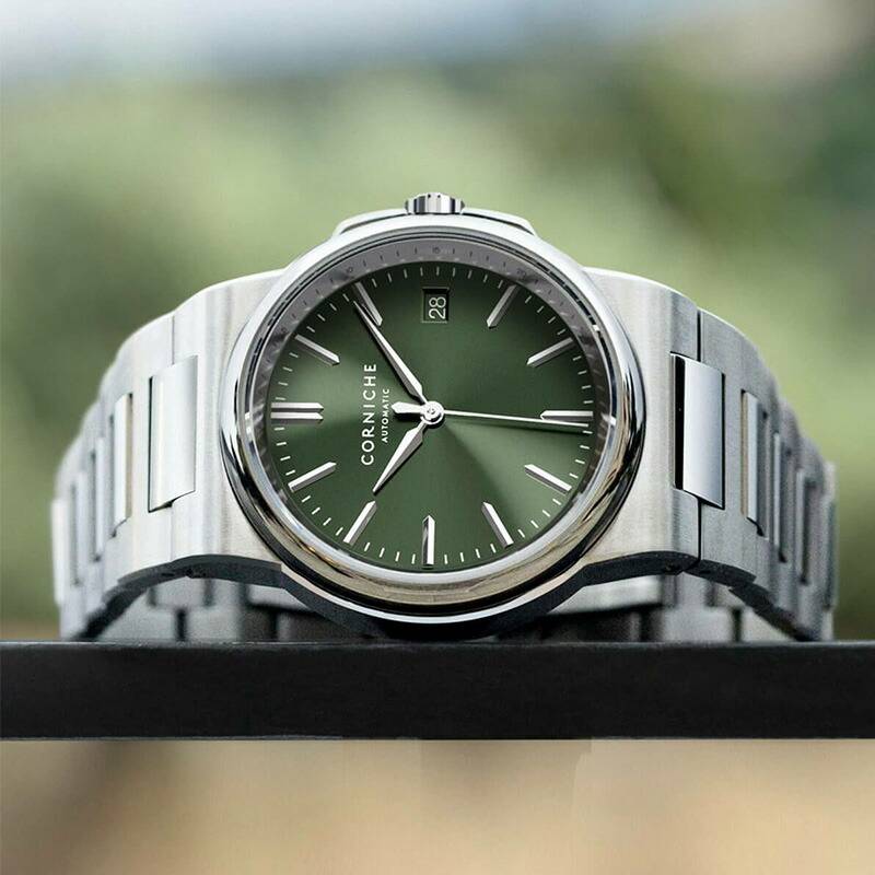 【正規代理店】 コーニッシュ 腕時計 CW-91870 ラ グランデ コーニッシュ CORNICHE La Grande Corniche Stainless Steel メンズ グリーン 時計 機械式 自動巻きの画像