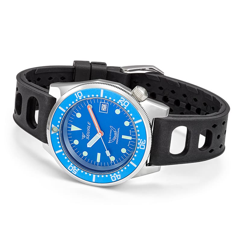 スクワーレ 腕時計 1512 SQUALE 1521OCN-NT ダイバーズ スイス 自動巻き 20万円 メンズ オーシャンブルー ブラック 時計 スクアーレ 機械式 自動巻き 200ｍの画像