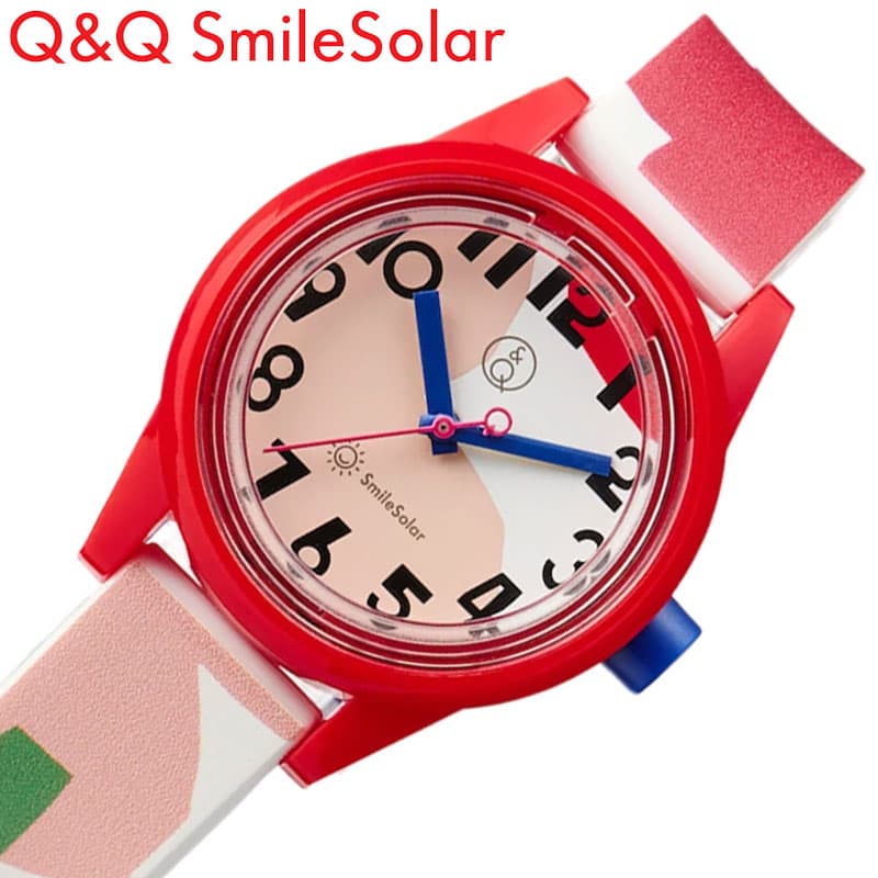 シチズン 腕時計 Q&Q 時計 レッド マルチカラー CITIZEN 軽い ソーラー