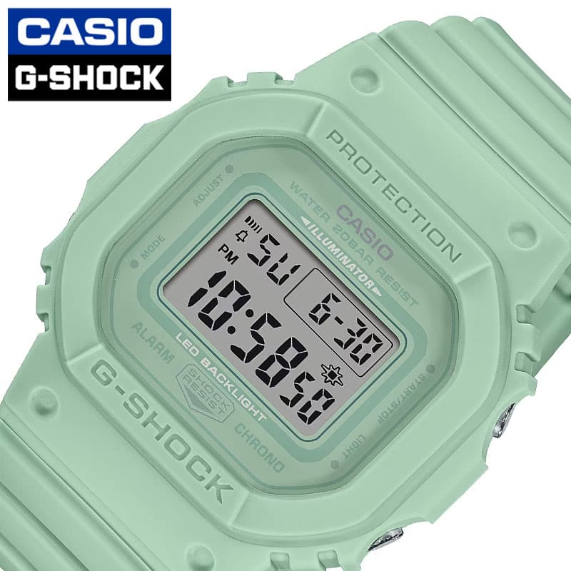 カシオ 腕時計 Gショック Gショック デジタル ワントーン CASIO 時計 G-SHOCK DIGITAL onetone レディース パステル グリーン 防水 高性能 万能 登山 フェス