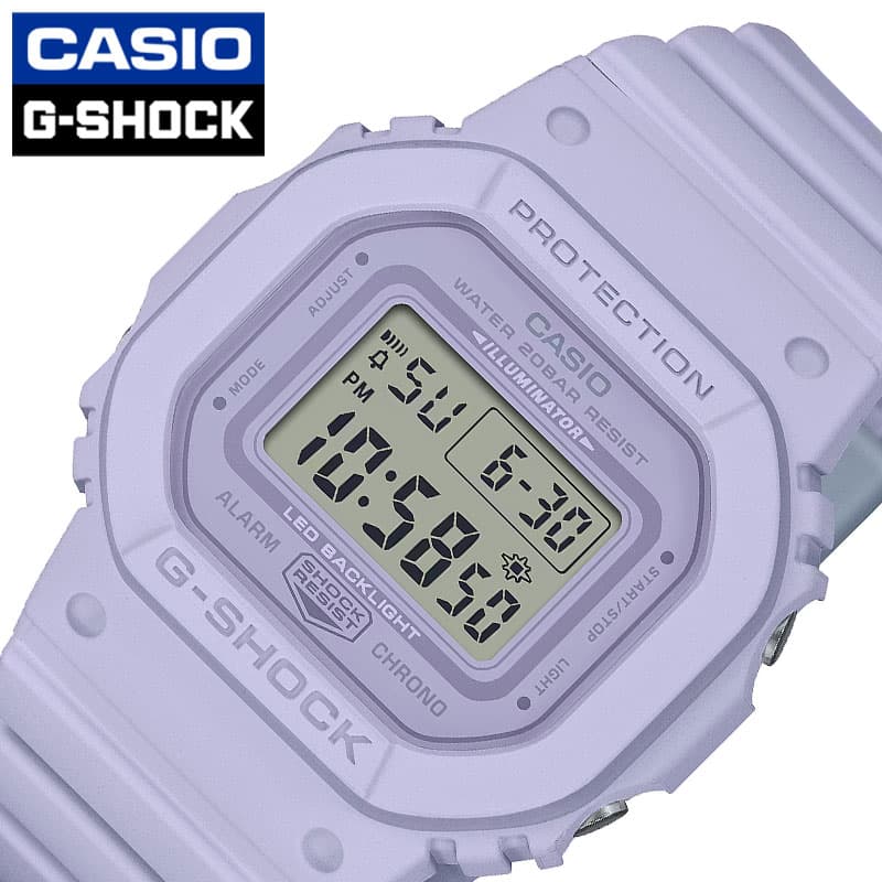 カシオ 腕時計 Gショック Gショック デジタル ワントーン CASIO 時計 G-SHOCK DIGITAL onetone レディース パステルパープル 防水 高性能 万能 登山 フェス