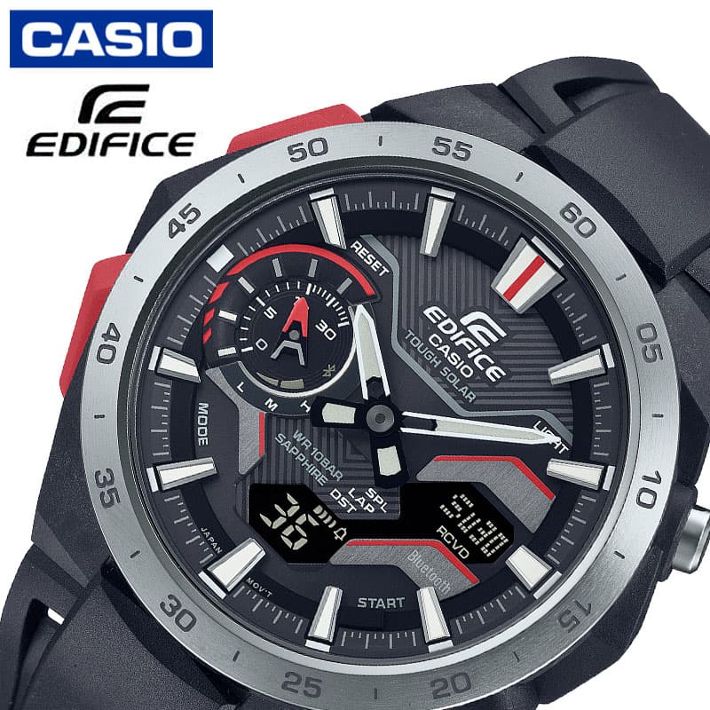 カシオ 腕時計 CASIO 時計 エディフィス ウィンドフロウ EDIFICE WINDFLOW メンズ 腕時計 ブラック ソーラー WINDFLOW カジュアル ソーラー Bluetooth