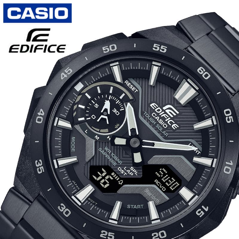 カシオ 腕時計 CASIO 時計 エディフィス ウィンドフロウ EDIFICE WINDFLOW メンズ 腕時計 ブラック ソーラー WINDFLOW スポーツ ソーラー Bluetooth