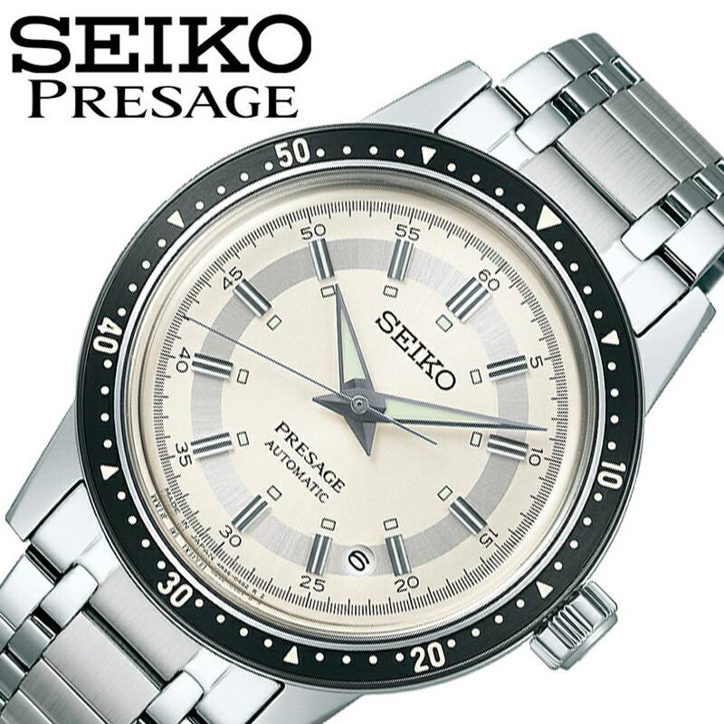  ӻ ץ쥶 SEIKO PRESAGE  ۥ磻 С   ư  ߥ꥿꡼ å  奢  