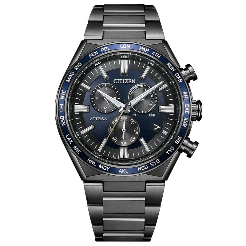 超美品【CITIZEN ATTESA】 ATTESA（CITIZEN） ATTESA ACT Line 衛星電波受信 GPS ウレタンバンド