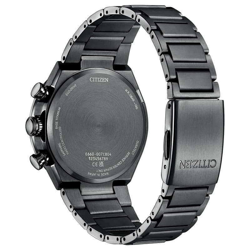 シチズン アテッサ H804-T018696 黒文字盤腕時計 メンズ　ソーラー シチズン アテッサ H804-T018696 電波ソーラー エコドライブ 時計