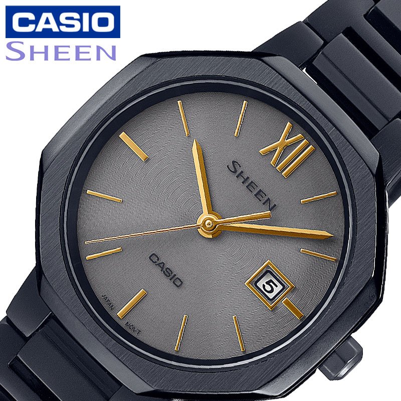 Yahoo! Yahoo!ショッピング(ヤフー ショッピング)【正規品】カシオ 腕時計 CASIO 時計 シーン SHEEN レディース ブラック ソーラー 女性 ビジネス 仕事 スーツ フォーマル 誕生日 記念日 お祝い 就活 就職祝い