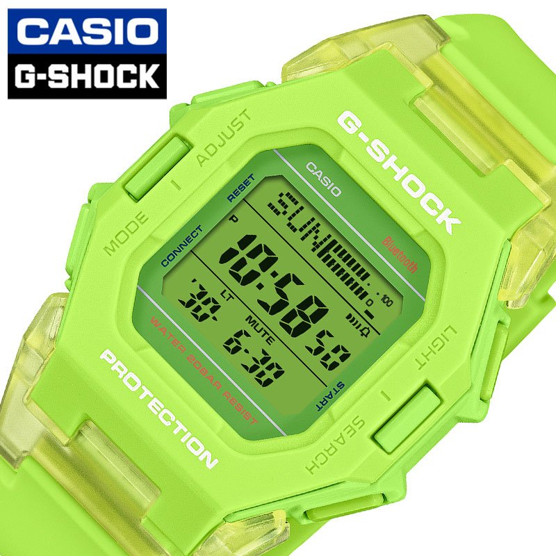 カシオ 腕時計 CASIO 時計 Gショック G-SHOCK グリーン 男性 メンズ CASIO-GD-B500S-3JF 歩数計 万歩計 ブルートゥース Bluetooth ワールドタイム