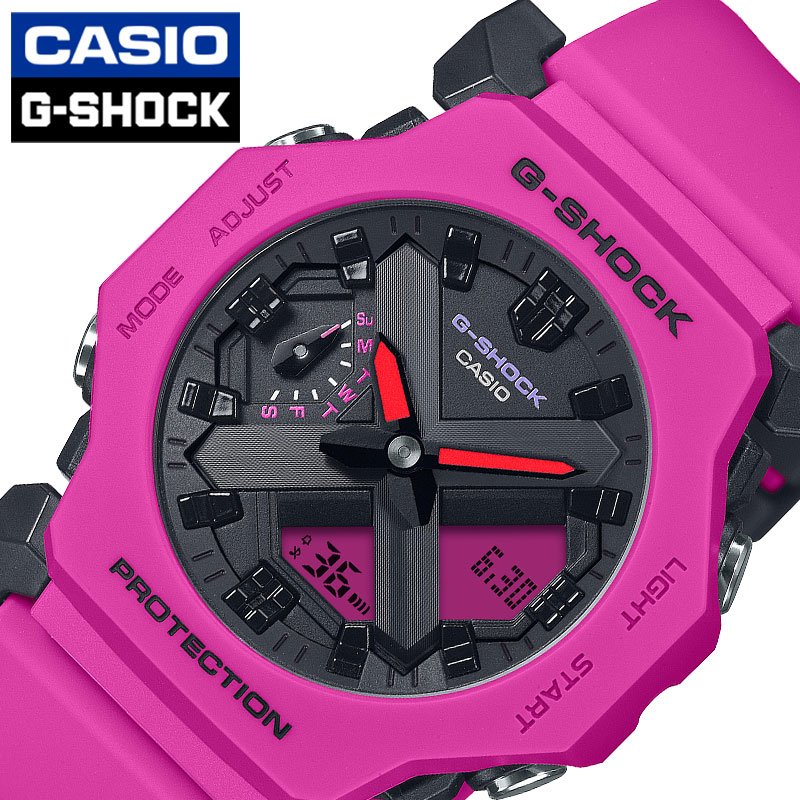 Yahoo! Yahoo!ショッピング(ヤフー ショッピング)カシオ 腕時計 CASIO 時計 Gショック G-SHOCK ブラック ピンク 男性 メンズ CASIO-GA-2300-4AJF ワールドタイム タイマー ストップウォッチ アラーム LED