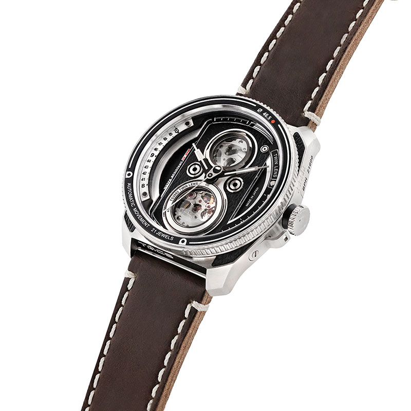 タックス ツインレンズ 腕時計 TACS TWIN LENS メンズ ブラック×シルバー ダークブラウン 時計 機械式 自動巻き TS2002A 人気 おすすめ おしゃれ |  | 02