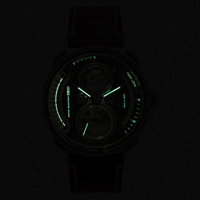 タックス ツインレンズ 腕時計 TACS TWIN LENS メンズ ブラック×シルバー ダークブラウン 時計 機械式 自動巻き TS2002A 人気 おすすめ おしゃれ |  | 04