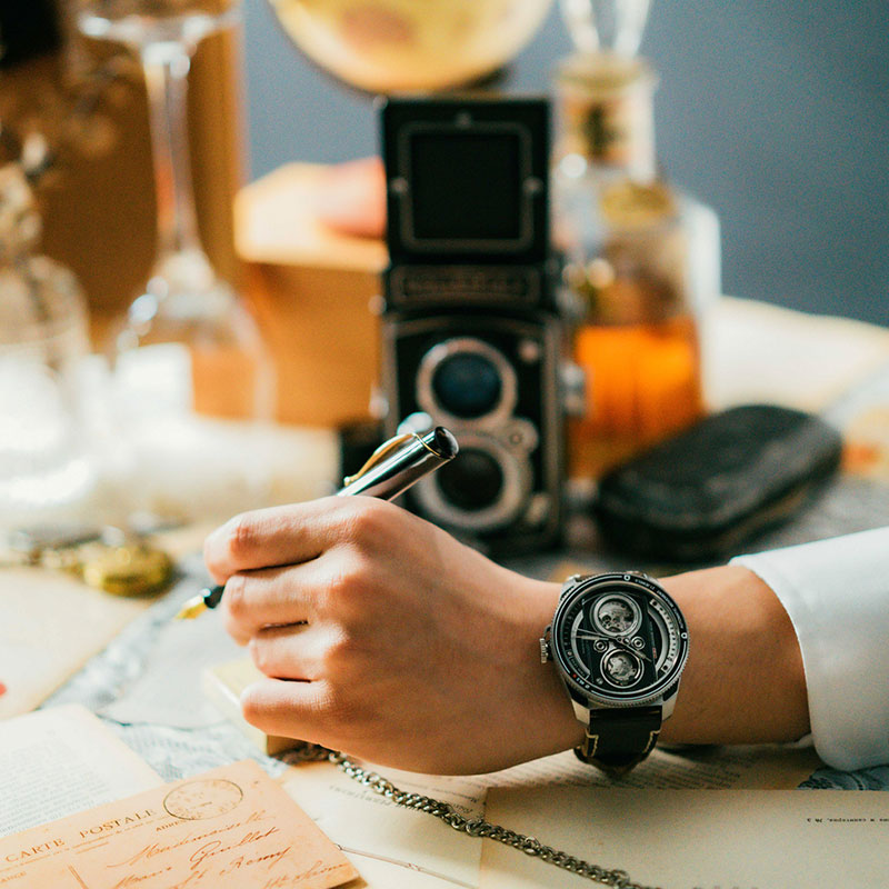 タックス ツインレンズ 腕時計 TACS TWIN LENS メンズ ブラック×シルバー ダークブラウン 時計 機械式 自動巻き TS2002A 人気 おすすめ おしゃれ |  | 05