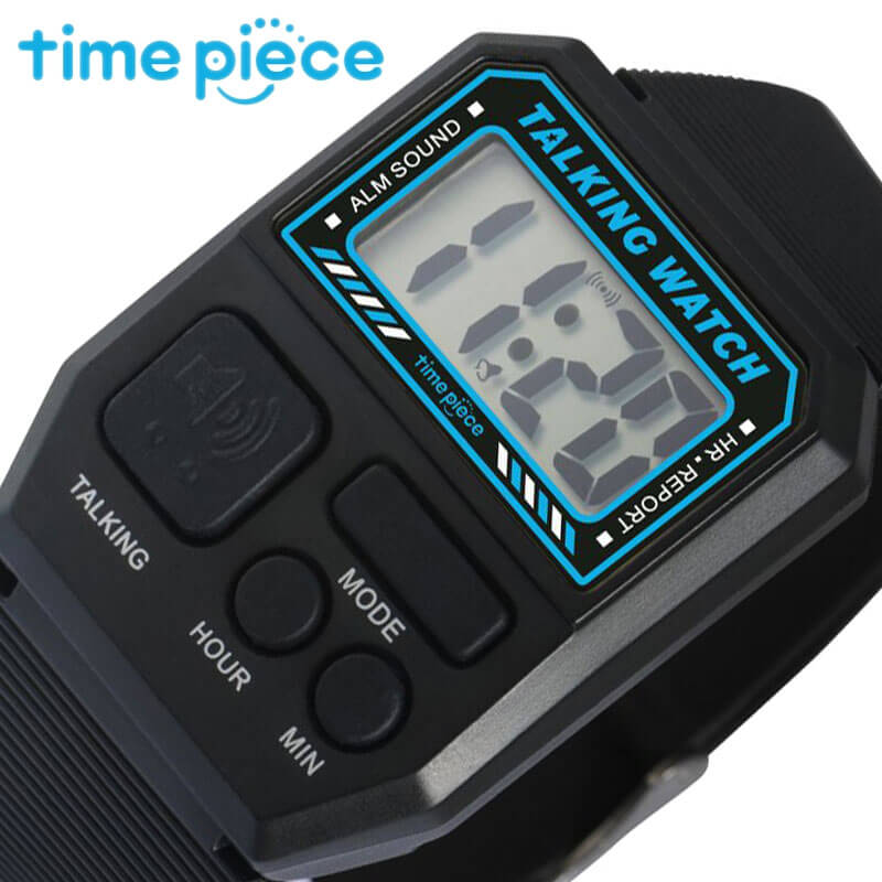 tanpin タイムピース 腕時計 デジタルトーキングウォッチ TIME PIECE Digital Talking Watch ユニセックス  ブラック 時計 TPW101T-BK 人気 おすすめ おしゃれ