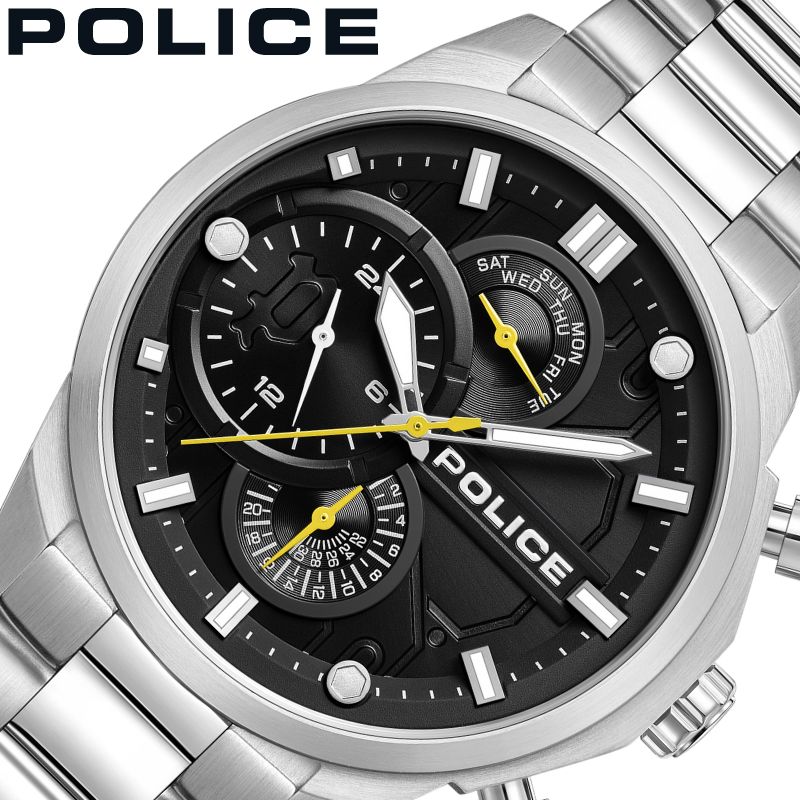 ポリス 腕時計 POLICE メンズ ブラック シルバー 時計 GK0039204 人気 