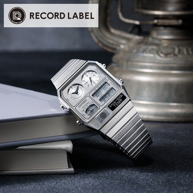 シチズン 腕時計 CITIZEN 時計 レコードレーベル シルバー メンズ