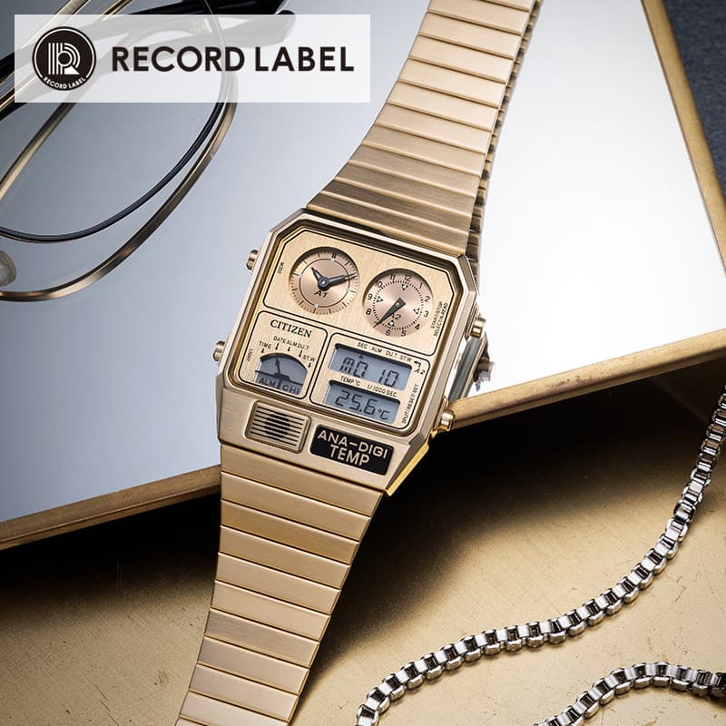 シチズン 腕時計 CITIZEN 時計 レコードレーベル ウォームゴールド