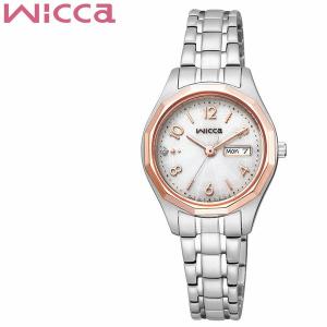 シチズン ウィッカ ソーラーテック 時計 CITIZEN wicca 腕時計 デイデイト レディース ホワイト KH3-533-11
