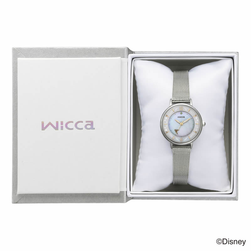シチズン ウォルト・ディズニー・カンパニー創立100周年 腕時計 ウィッカ 「ティンカー・ベル」 CITIZEN Wicca レディース ホワイト シルバー 時計 ソーラー｜watch-lab｜05