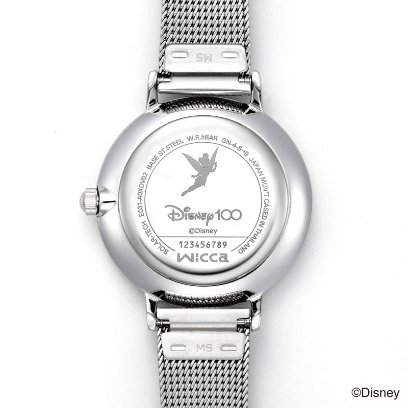 シチズン ウォルト・ディズニー・カンパニー創立100周年 腕時計 ウィッカ 「ティンカー・ベル」 CITIZEN Wicca レディース ホワイト シルバー 時計 ソーラー｜watch-lab｜07