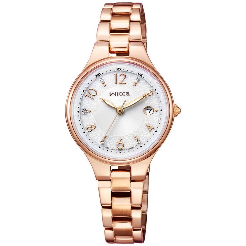 シチズン 腕時計 ウィッカ ソーラーテック 電波時計 CITIZEN wicca