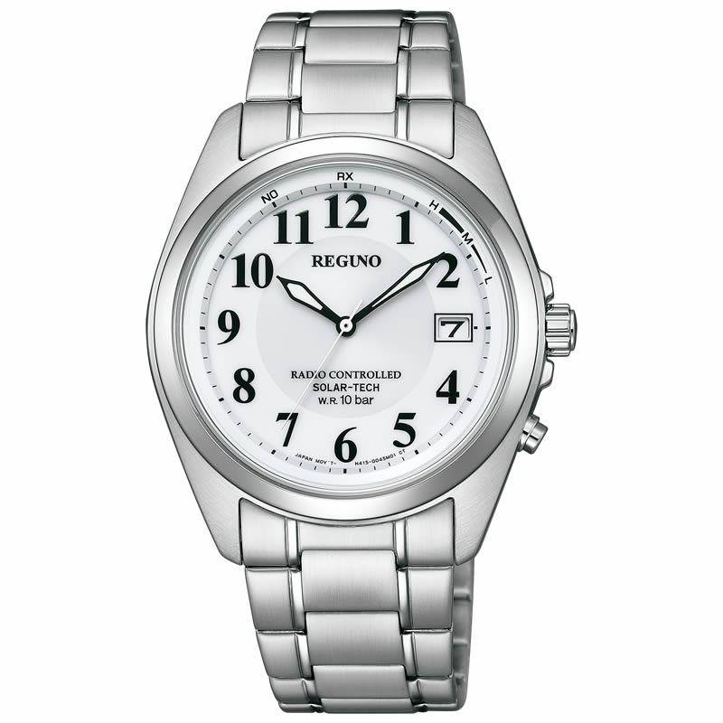 シチズン 腕時計 レグノ CITIZEN REGUNO メンズ ホワイト シルバー  