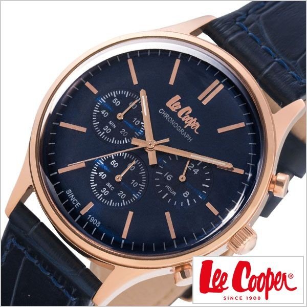 リークーパー 腕時計 Lee Cooper 時計 メンズ ネイビー LC6293-499｜watch-lab