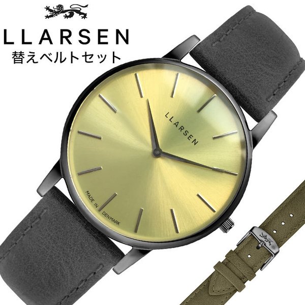 エルラーセン 時計 LLARSEN 腕時計 オリバー Oliver メンズ イエロー 
