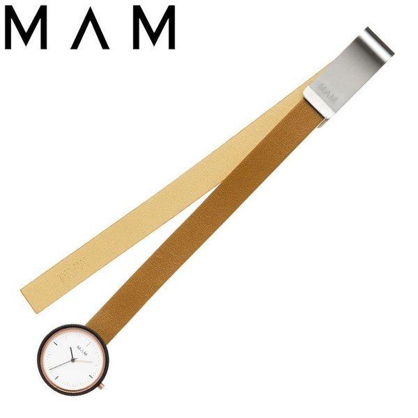 マム 腕時計 クリップ MAM 時計 Clip メンズ レディース ベージュ MAM088 人気 おすすめ タンニン なめし 革 レザー ベルト サンダルウッド