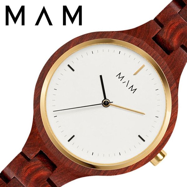マム ウッドウォッチ 木製 時計 MAM 腕時計 シルト SILT レディース ホワイト MAM608 人気 ブランド お洒落 シンプル 大人 個性的 カジュアル