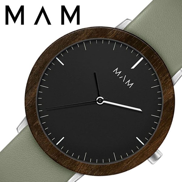 マム ウッドウォッチ 木製 時計 MAM 腕時計 フェラ FERRA ユニセックス メンズ レディース ブラック MAM625 人気 ブランド 革 レザー ベルト おしゃれ