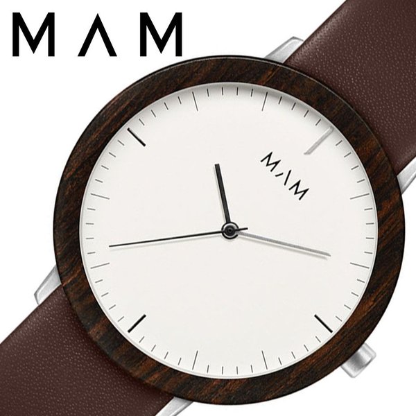 マム ウッドウォッチ 木製 時計 MAM 腕時計 フェラ FERRA ユニセックス メンズ レディース ホワイト MAM628 人気 ブランド 革 レザー ベルト おしゃれ