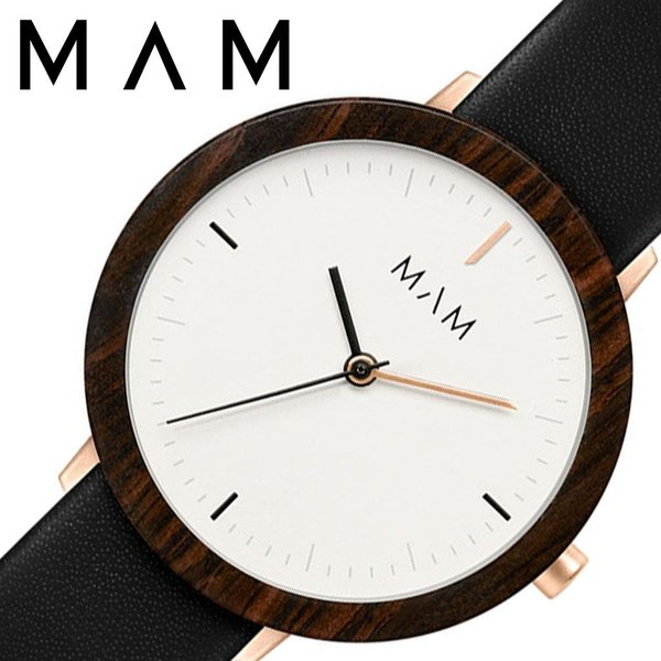 マム ウッドウォッチ 木製 時計 MAM 腕時計 フェラ FERRA レディース ホワイト MAM632 人気 ブランド ベルト レザー おしゃれ シンプル 大人 かわいい