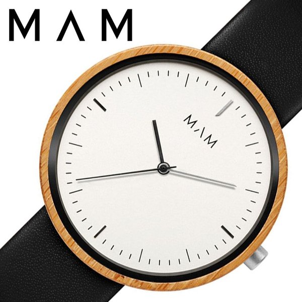マム ウッドウォッチ 木製 時計 MAM 腕時計 プラノ PLANO ユニセックス メンズ レディース ホワイト MAM644 人気 ブランド ベルト レザー おしゃれ シンプル