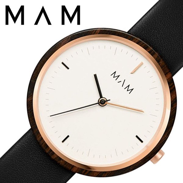 マム ウッドウォッチ 木製 時計 MAM 腕時計 プラノ PLANO レディース ホワイト MAM651 人気 ブランド ベルト レザー おしゃれ シンプル 大人 かわいい
