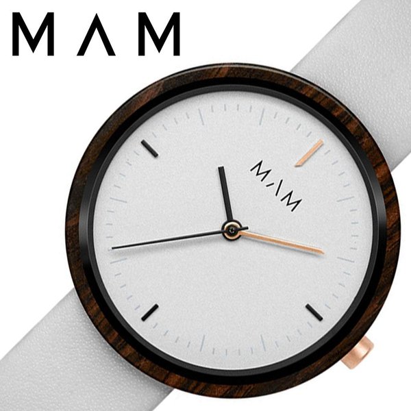 マム ウッドウォッチ 木製 時計 MAM 腕時計 プラノ PLANO レディース グレー MAM658 人気 ブランド ベルト レザー おしゃれ シンプル 大人 かわいい