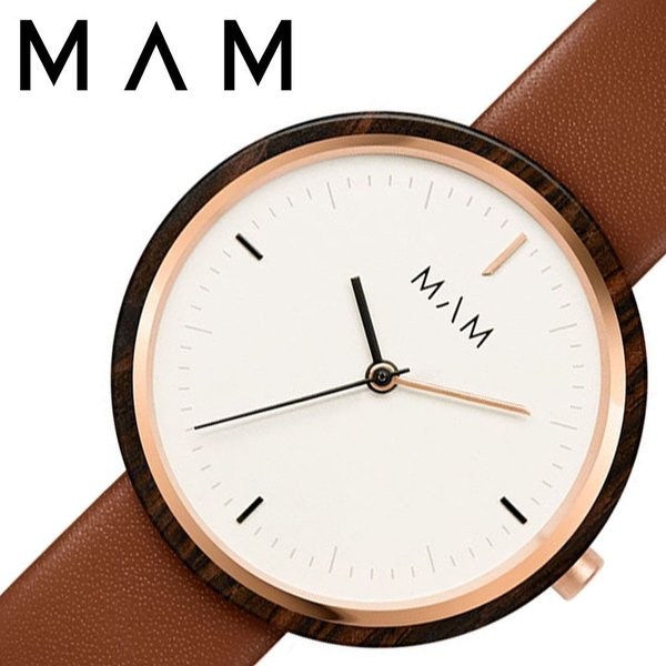 マム ウッドウォッチ 木製 時計 MAM 腕時計 プラノ PLANO レディース ホワイト MAM661 人気 ブランド ベルト レザー おしゃれ シンプル 大人 かわいい