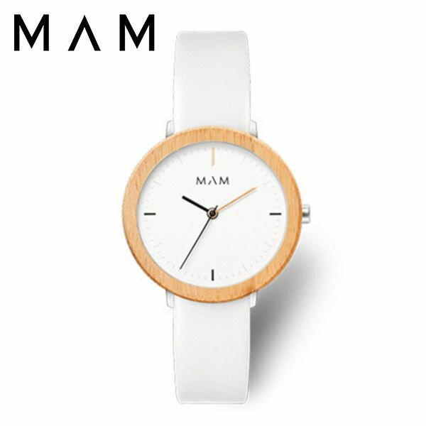 マム ウッドウォッチ 時計 MAM 腕時計 フェラ FERRA レディース ホワイト MAM677 人気 ブランド 木製 おしゃれ おすすめ シンプル シック ナチュラル 個性的