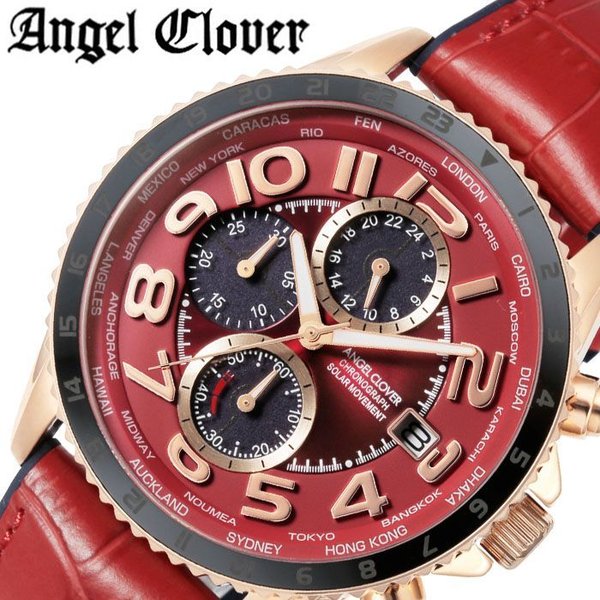 エンジェルクローバー 時計 Angel Clover 腕時計 モンド ソーラー MOND SOLAR メンズ レッド MOS44PRE-RE 正規品 人気 ブランド ソーラー