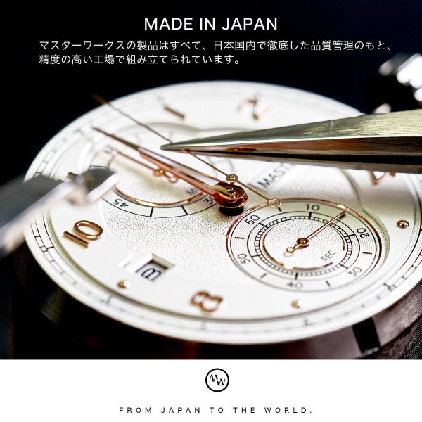 マスターワークス ムーンフェイズ 日本製 時計 クアトロ004 MASTER
