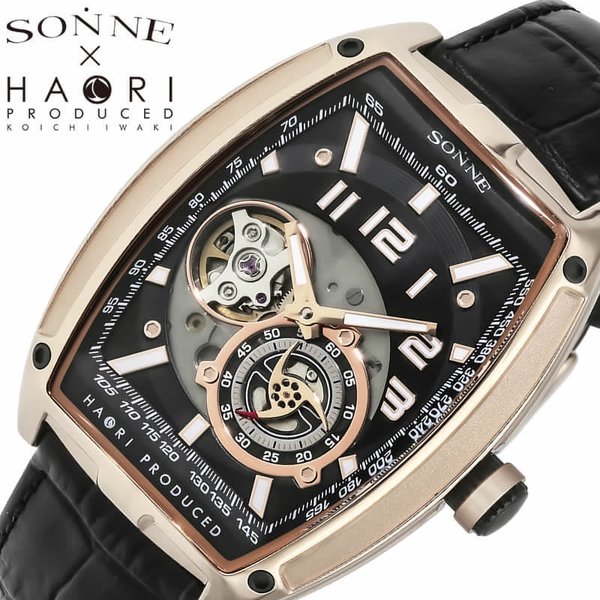 ゾンネ 腕時計 ハオリ N029 SONNE HAORI PRODUCED メンズ ブラック 時計 N029PG-BK