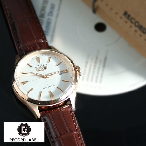 機械式腕時計 シチズンコレクション レコードレーベル 時計 CITIZEN COLLECTION RECORD LABEL 腕時計 メンズ ゴールド NH8393-05A｜watch-lab｜07