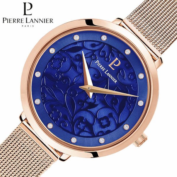 ピエールラニエ 腕時計 エオリア Pierre Lannier Eolia レディース ブルー ピンクゴールド 時計 P039L968｜watch-lab