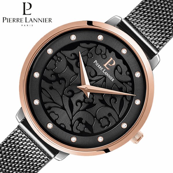 ピエールラニエ 腕時計 エオリア Pierre Lannier Eolia レディース ブラック 時計 P045L988｜watch-lab