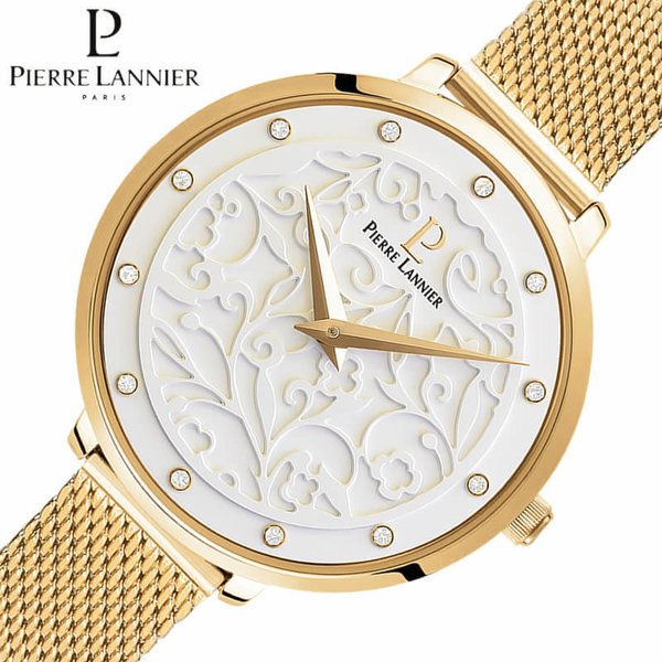 ピエールラニエ 腕時計 エオリア Pierre Lannier Eolia レディース シルバーホワイト ゴールド 時計 P046G508