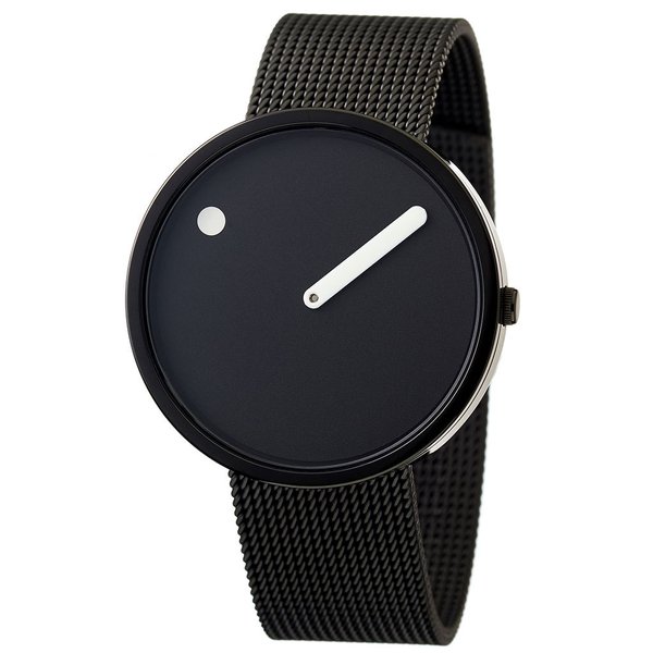 PICTO（ピクト） 時計 腕時計 ブラックケース アンド メッシュバンド