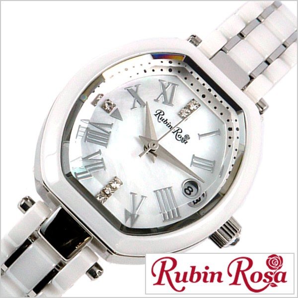 ルビンローザ 腕時計 RubinRosa 時計 レディース ホワイト R308SWH