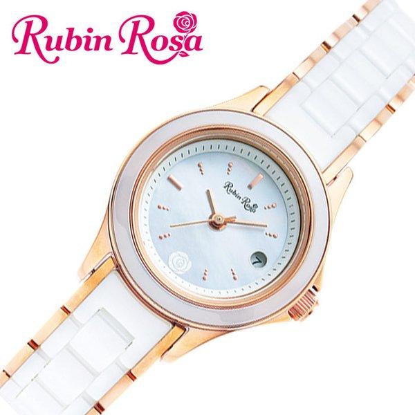 ルビンローザ ソーラー 時計 Rubin Rosa 腕時計 レディース ホワイト R310PWHMOP｜watch-lab