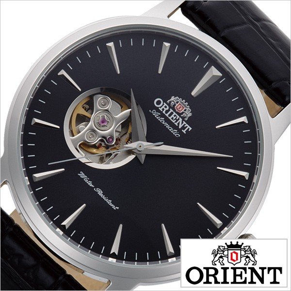 オリエント 腕時計 スタンダード セミスケルトン ORIENT 時計 STANDARD SEMI SKELETON メンズ ブラック RN-AG0013B